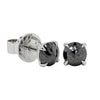 18ct White Gold Black Diamond Stud Earrings-Earrings-Walker & Hall