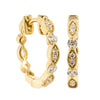 18ct Yellow Gold Diamond Hoop Earrings-Earrings-Walker & Hall