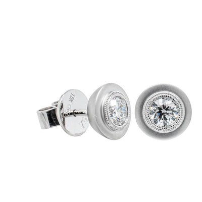 18ct White Gold .63ct Diamond Windsor Earrings-Earrings-Walker & Hall