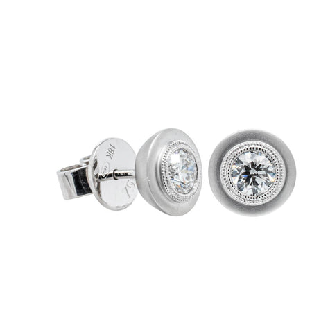 18ct White Gold .63ct Diamond Windsor Earrings-Earrings-Walker & Hall