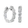 18ct White Gold Diamond Aura Hoop Earrings-Earrings-Walker & Hall