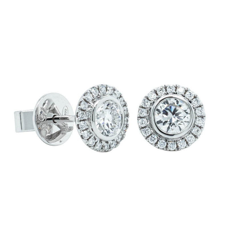 18ct White Gold .81ct Diamond Isla Earrings-Earrings-Walker & Hall