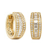 18ct Yellow Gold Diamond Imperial Hoop Earrings-Earrings-Walker & Hall