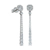 18ct White Gold Diamond Drop Earrings-Earrings-Walker & Hall