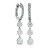 18ct White Gold .65ct Diamond Drop Earrings-Earrings-Walker & Hall
