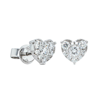 18ct White Gold .57ct Diamond Stud Earrings-Earrings-Walker & Hall