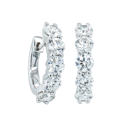 18ct White Gold Diamond Panorama Hoop Earrings-Earrings-Walker & Hall