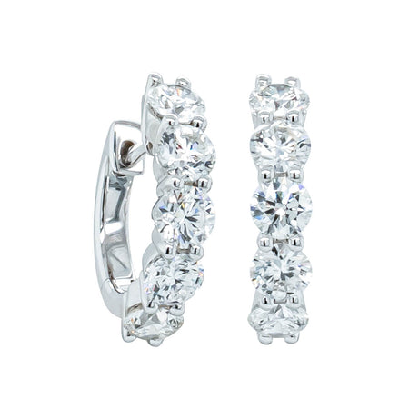 18ct White Gold Diamond Panorama Hoop Earrings-Earrings-Walker & Hall