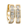 18ct Yellow Gold Diamond Hoop Earrings-Earrings-Walker & Hall