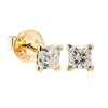 18ct Yellow Gold 1.40ct Princess Cut Diamond Blossom Earrings-Earrings-Walker & Hall