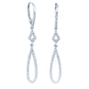 18ct White Gold .42ct Diamond Drop Earrings-Earrings-Walker & Hall