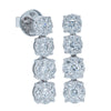 18ct White Gold .93ct Diamond Drop Earrings-Earrings-Walker & Hall
