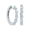 18ct White Gold Diamond Hoop Earrings-Earrings-Walker & Hall