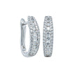18ct White Gold Diamond Hoop Earrings-Earrings-Walker & Hall