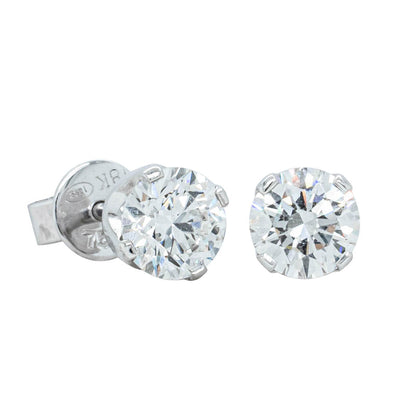 Deja Vu 17ct White Gold 1.07ct Diamond Stud Earrings-Earrings-Walker & Hall