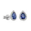 18ct White Gold Sapphire & Diamond Earrings-Earrings-Walker & Hall