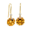 18ct Yellow Gold Citrine & Diamond Drop Octavia Earrings-Earrings-Walker & Hall