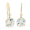 18ct Yellow Gold Aquamarine & Diamond Drop Octavia Earrings-Earrings-Walker & Hall