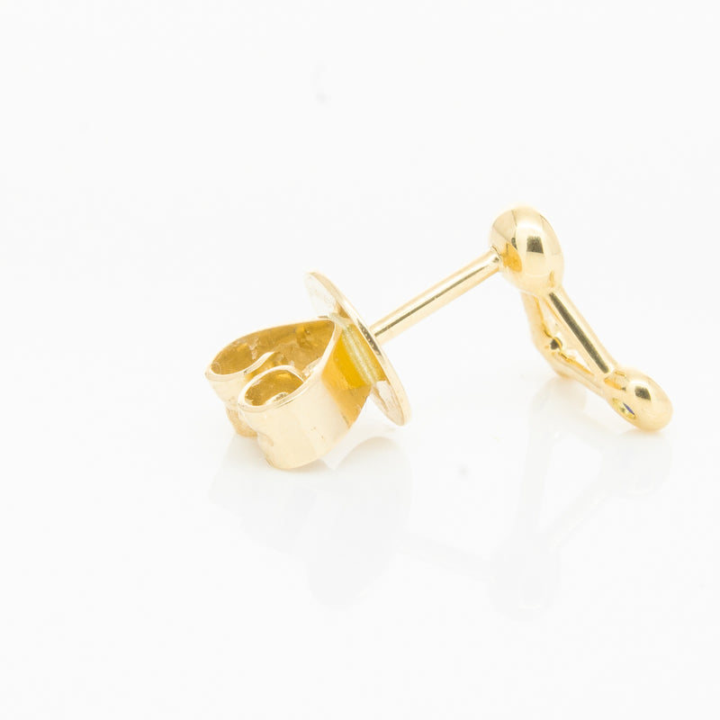 18ct Yellow Gold Sapphire Single Water Element Earring-Earrings-Walker & Hall