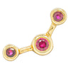 18ct Yellow Gold Ruby Single Fire Element Earring-Earrings-Walker & Hall