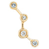 18ct Yellow Gold Aquamarine Single Air Element Earring-Earrings-Walker & Hall
