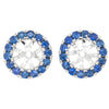 18ct White Gold Sapphire Blossom Enhancers-Earrings-Walker & Hall