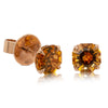 18ct Rose Gold Citrine Octavia Stud Earrings-Earrings-Walker & Hall