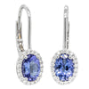 18ct White Gold 1.64ct Tanzanite & Diamond Mini Sierra Earrings-Earrings-Walker & Hall