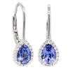 18ct White Gold Tanzanite & Diamond Mini Sierra Earrings-Earrings-Walker & Hall