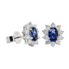 18ct White Gold Sapphire & Diamond Earrings-Earrings-Walker & Hall