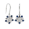 18ct White Gold .86ct Sapphire & Diamond Earrings-Earrings-Walker & Hall