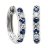 18ct White Gold Sapphire & Diamond Meridien Earrings-Earrings-Walker & Hall
