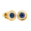 18ct Yellow Gold Sapphire Windsor Stud Earrings-Earrings-Walker & Hall