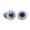 18ct White Gold Sapphire Windsor Stud Earrings-Earrings-Walker & Hall