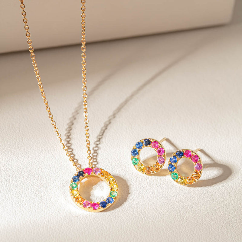 9ct Yellow Gold Petite Prism Necklace-Necklace-Walker & Hall