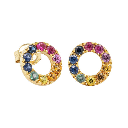 9ct Yellow Gold Petite Prism Stud Earrings-Earrings-Walker & Hall