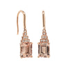 18ct Rose Gold 4.32ct Morganite & Diamond Maya Earrings-Earrings-Walker & Hall