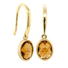 9ct Yellow Gold Citrine Elderflower Earrings-Earrings-Walker & Hall