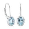 18ct White Gold Aquamarine & Diamond Mini Sierra Earrings-Earrings-Walker & Hall