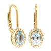 18ct Yellow Gold Aquamarine & Diamond Mini Sierra Earrings-Earrings-Walker & Hall