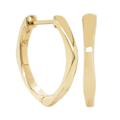 9ct Yellow Gold Eos Hoop Earrings-Earrings-Walker & Hall