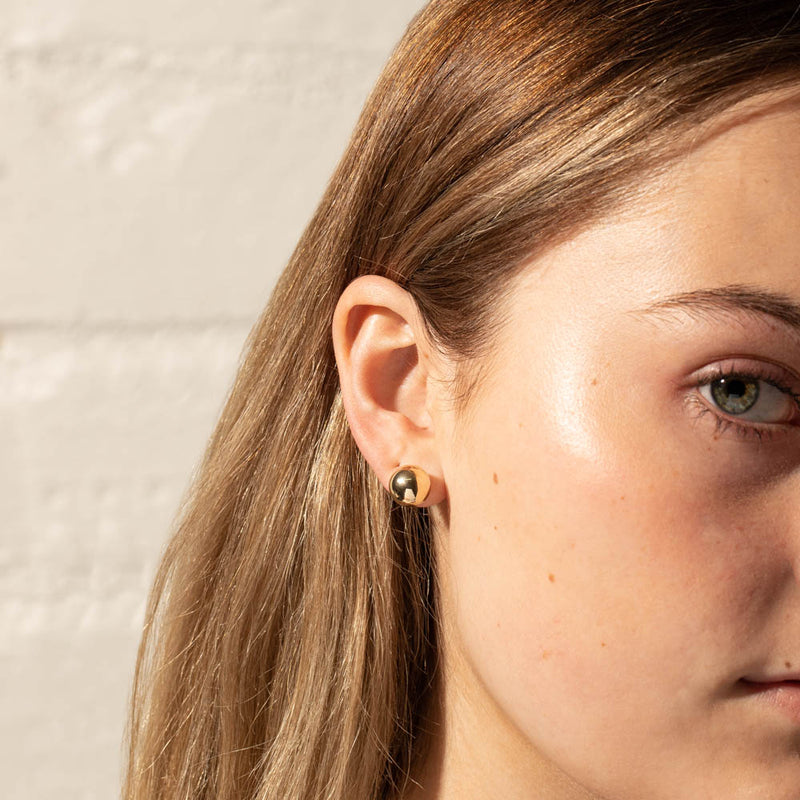 9ct Yellow Gold 10mm Studs-Earrings-Walker & Hall