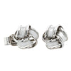 9ct White Gold Ribbon Knot Stud Earrings-Earrings-Walker & Hall