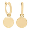 9ct Yellow Gold Cosy Earrings With Pebble Drop-Earrings-Walker & Hall