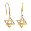 18ct Yellow Gold Merkaba Star Earrings-Earrings-Walker & Hall
