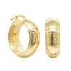 9ct Yellow Gold Spritz Hoop Earrings-Earrings-Walker & Hall