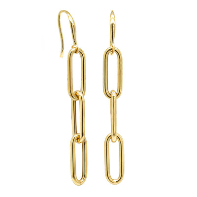 9ct Yellow Gold Negroni Drop Earrings-Earrings-Walker & Hall