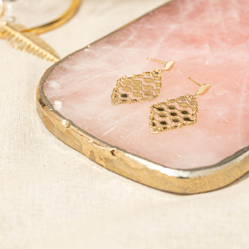 14ct Yellow Gold Limoncello Drop Earrings-Earrings-Walker & Hall