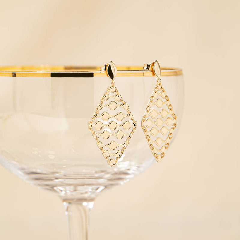 14ct Yellow Gold Limoncello Drop Earrings-Earrings-Walker & Hall