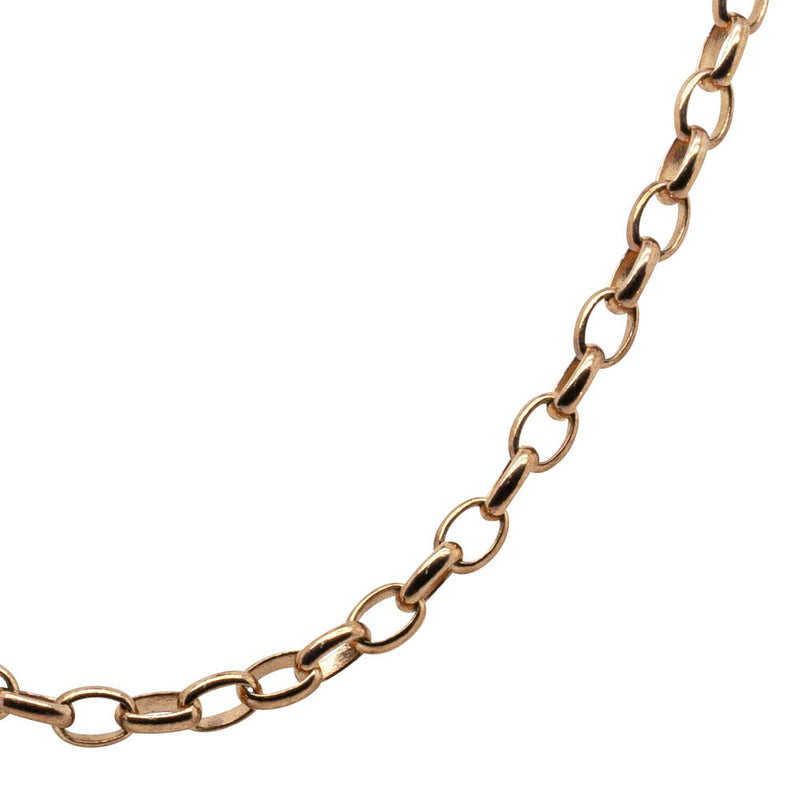 9ct Rose Gold Oval Belcher Chain-Necklace-Walker & Hall